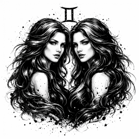  Obraz ręcznie malowany na płótnie Znak Zodiaku Bliźnięta