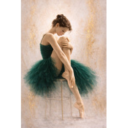  Obraz ręcznie malowany na płótnie Baletnica chwila ciszy