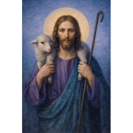  Obraz na płótnie Jezus Chrystus z barankiem