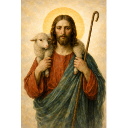  Obraz na płótnie Jezus Chrystus z barankiem