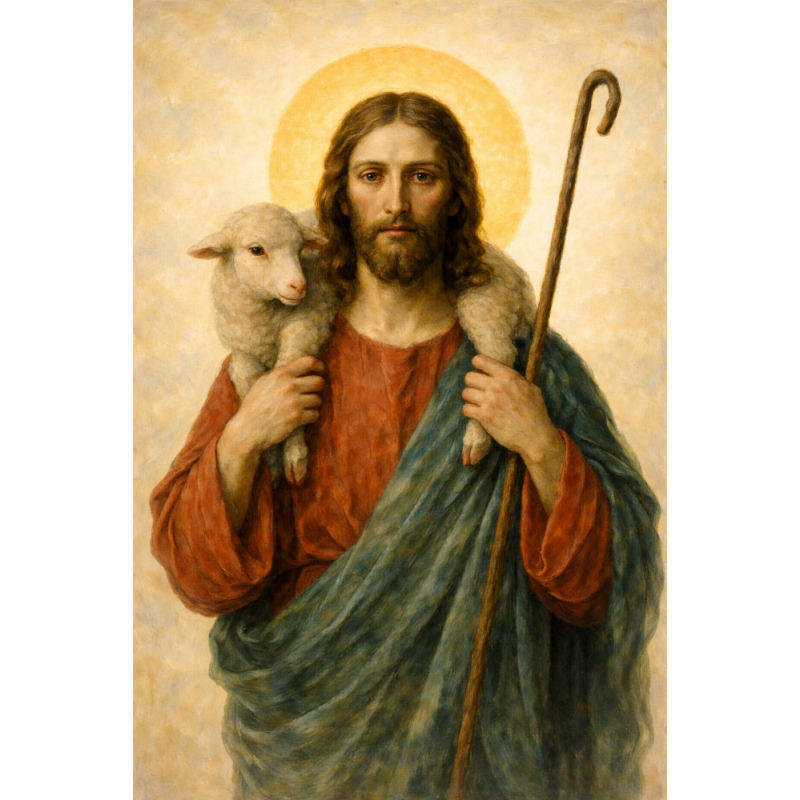  Obraz na płótnie Jezus Chrystus z barankiem