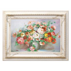  Obraz olejny ręcznie malowany 90x120cm Kwiaty w wazonie