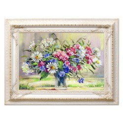  Obraz olejny ręcznie malowany 90x120cm Kwiaty