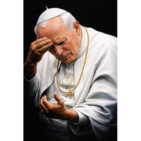  Obraz ręcznie malowany Papież Jan Paweł II