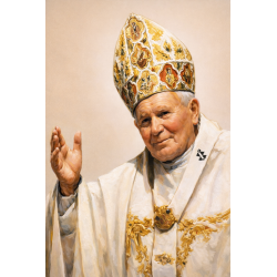  Obraz ręcznie malowany Papież Jan Paweł II