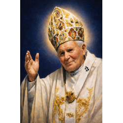  Obraz ręcznie malowany Papież Jan Paweł II