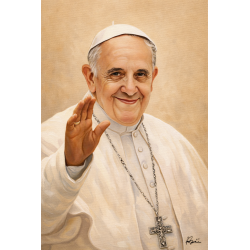  Obraz ręcznie malowany Papież Franciszek