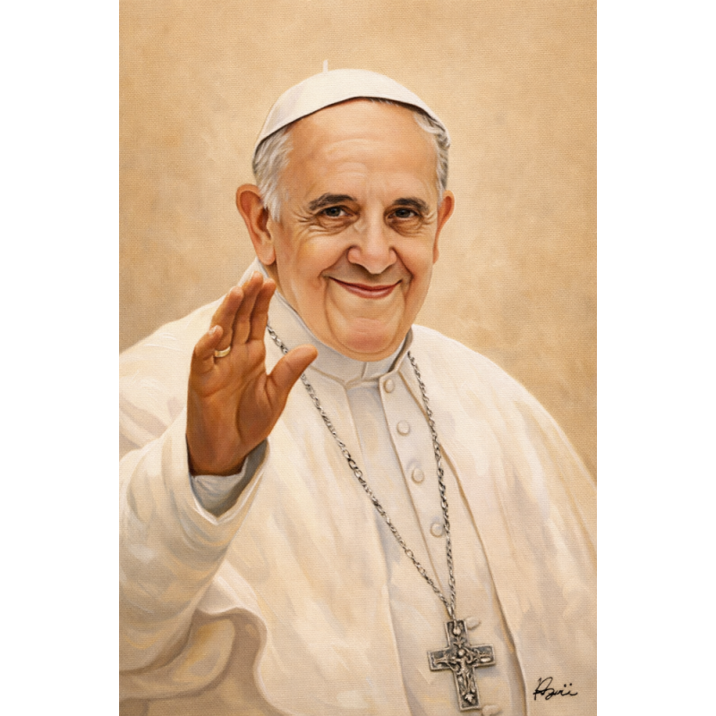  Obraz ręcznie malowany Papież Franciszek