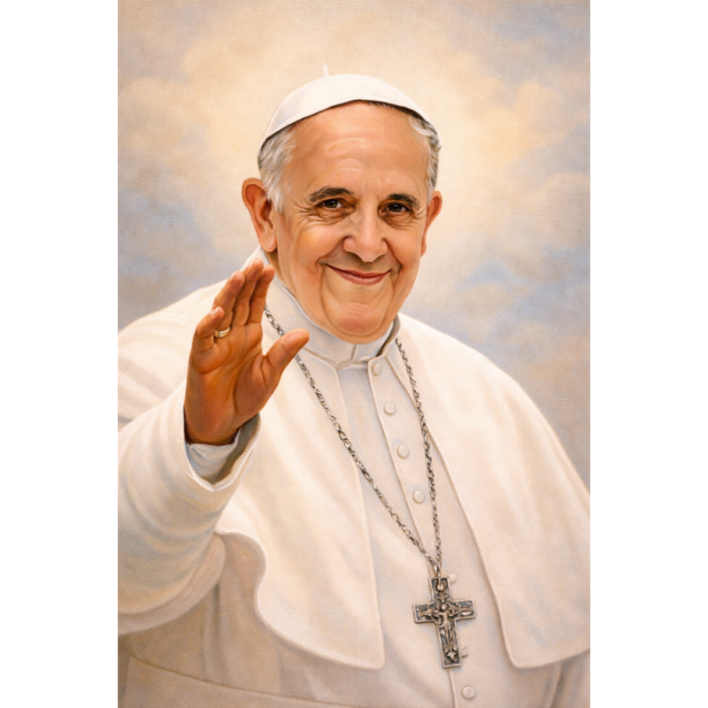  Obraz ręcznie malowany Papież Franciszek