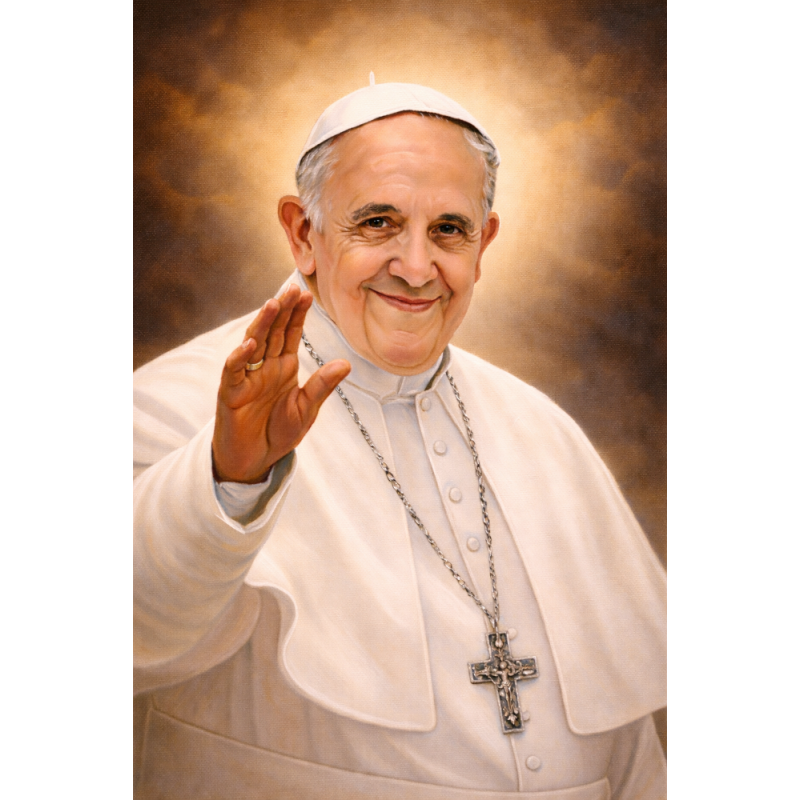  Obraz ręcznie malowany Papież Franciszek