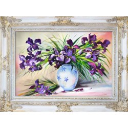  Obraz olejny ręcznie malowany Kwiaty 90x120cm