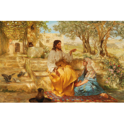  Obraz malowany Henryk Siemiradzki Jezus Chrystus w domu Marii i Marty