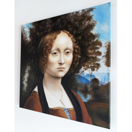  Obraz ręcznie malowany Leonardo da Vinci Ginevra de’ Benci