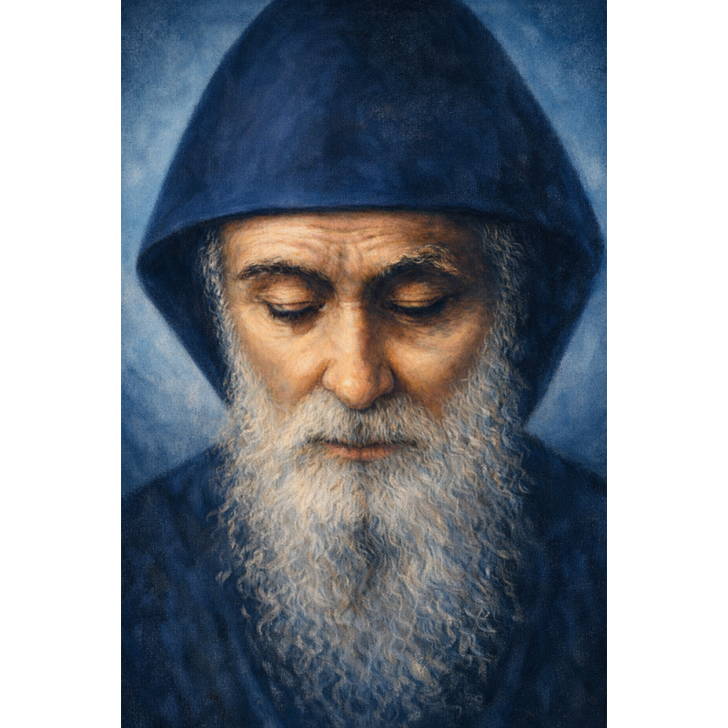  Obraz ręcznie malowany święty Charbel Makhlouf