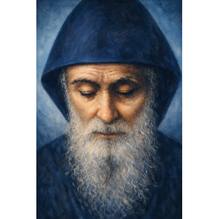  Obraz ręcznie malowany święty Charbel Makhlouf