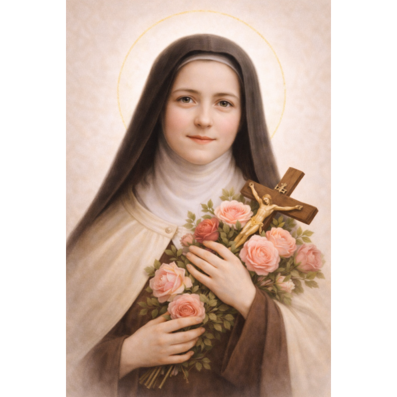  Obraz ręcznie malowany Święta Teresa od Dzieciątka Jezus