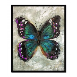  Obraz olejny ręcznie malowany 43x53cm Motyl