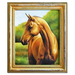  Obraz olejny ręcznie malowany 53x63cm Konie