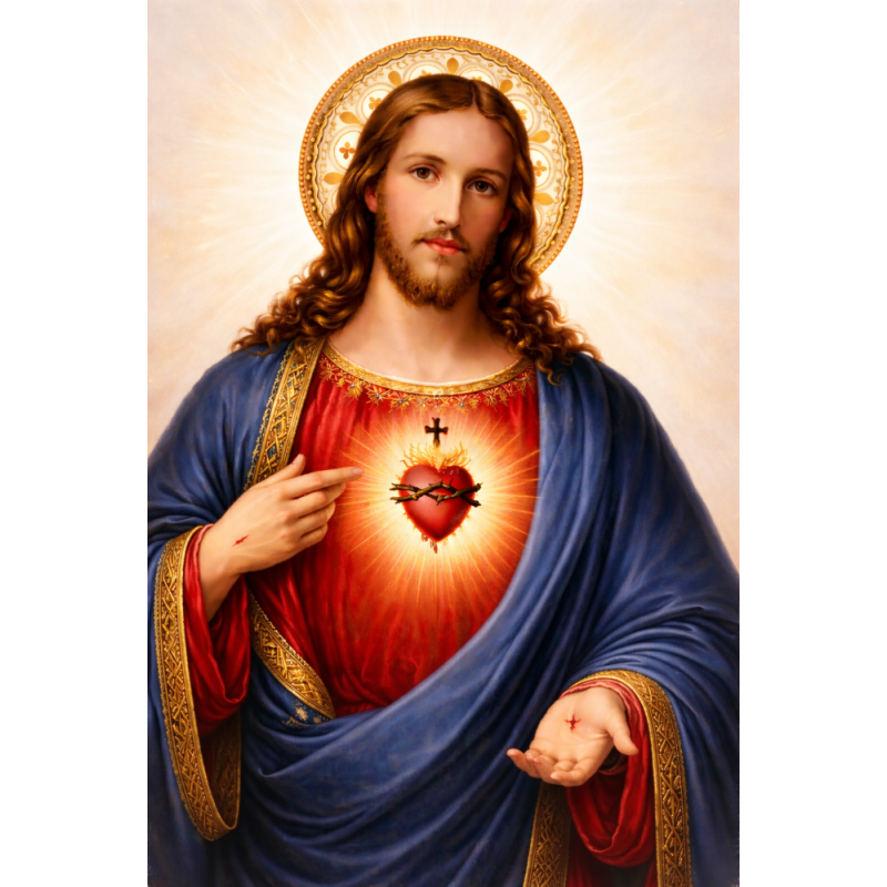 Obraz na płótnie Jezus Chrystus Miłosiernego serca