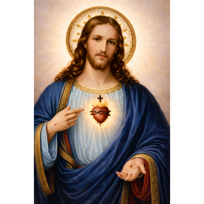 Obraz na płótnie Jezus Chrystus Miłosiernego serca