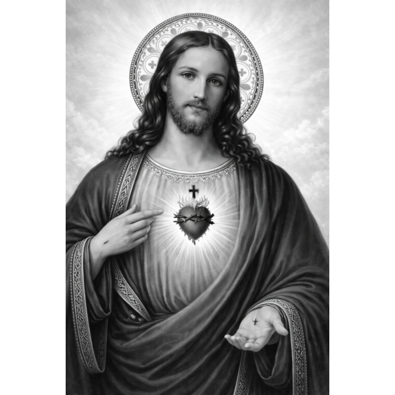  Obraz na płótnie Jezus Chrystus Miłosiernego serca