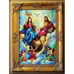  Obraz olejny ręcznie malowany religijny 90x120cm