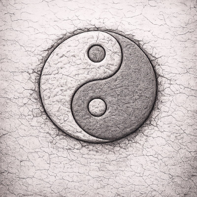  Obraz ręcznie malowany na płótnie Yin Yang