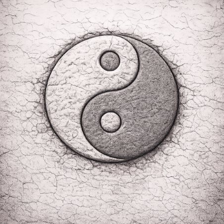  Obraz ręcznie malowany na płótnie Yin Yang