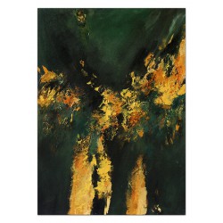  Obraz olejny ręcznie malowany 50x70cm Złote pióra