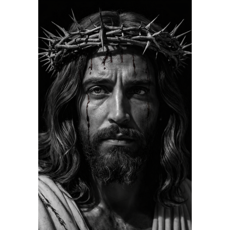  Obraz ręcznie malowany Jezus Chrystus w koronie cierniowej