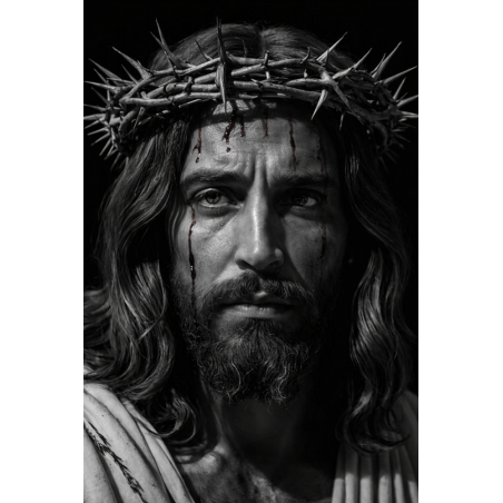  Obraz ręcznie malowany Jezus Chrystus w koronie cierniowej