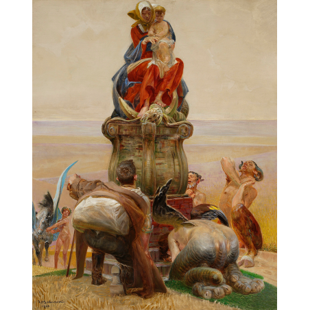  Obraz na płótnie 40x50 cm Jacek Malczewski Adoracja Madonny 1910