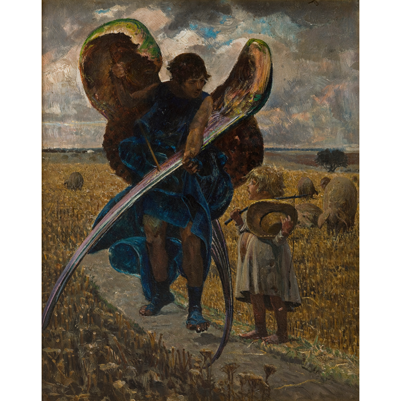  Obraz na płótnie 40x50 cm Jacek Malczewski Podążając za Aniołem 1901