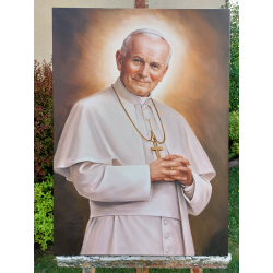  Obraz ręcznie malowany Papież Jan Paweł II