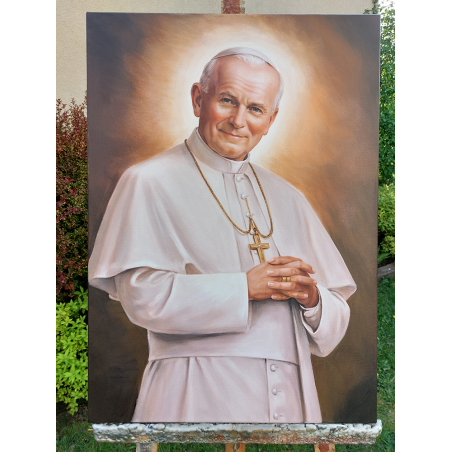  Obraz ręcznie malowany Papież Jan Paweł II