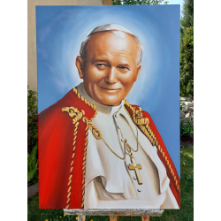  Obraz ręcznie malowany Papież Jan Paweł II