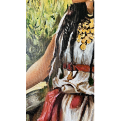  Obraz ręcznie malowany Jezus Chrystus i Samarytanka Henryk Siemiradzki 80x120 cm rama D4070sdr