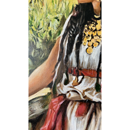  Obraz ręcznie malowany Jezus Chrystus i Samarytanka Henryk Siemiradzki 80x120 cm rama D4070sdr