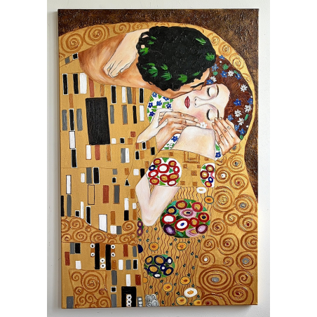 Obraz ręcznie malowany Gustav Klimt Pocałunek