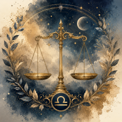  Obraz ręcznie malowany na płótnie Znak Zodiaku Waga