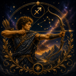  Obraz ręcznie malowany na płótnie Znak Zodiaku Strzelec