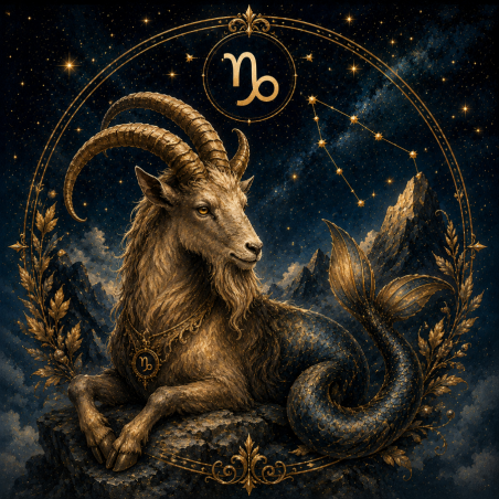  Obraz ręcznie malowany na płótnie Znak Zodiaku Koziorożec