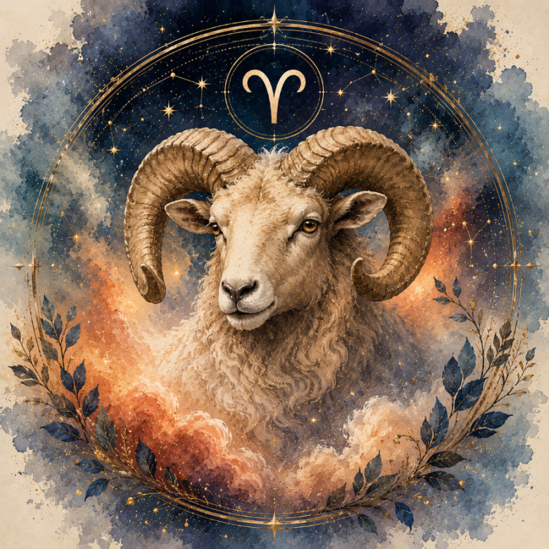 Obraz ręcznie malowany na płótnie Znak Zodiaku Baran