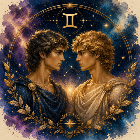  Obraz ręcznie malowany na płótnie Znak Zodiaku Bliźnięta