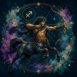  Obraz ręcznie malowany na płótnie Znak Zodiaku Strzelec