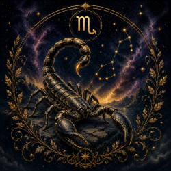  Obraz ręcznie malowany na płótnie Znak Zodiaku Skorpion