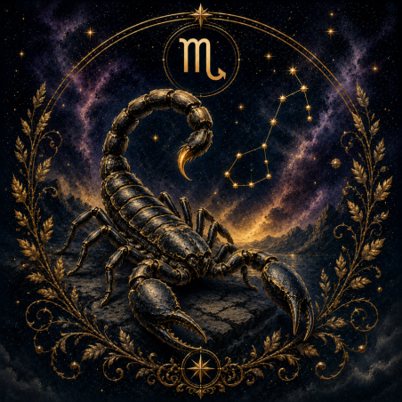 Obraz ręcznie malowany na płótnie Znak Zodiaku Skorpion