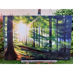 Krajobraz lasu ręcznie malowany 60x90cm