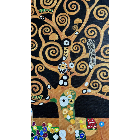  Obraz ręcznie malowany Gustav Klimt Drzewo życia 90x70cmx3 Tryptyk