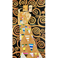  Obraz ręcznie malowany Gustav Klimt Drzewo życia 130x100cmx3 Tryptyk